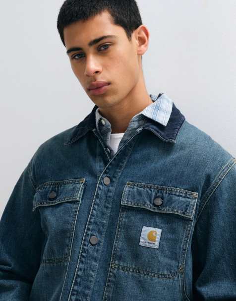 Carhartt WIP Oakland denim shirt jacket in dark blue stonewash - view 1