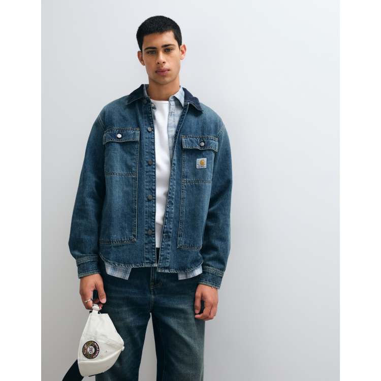 Carhartt WIP Oakland denim shirt jacket in dark blue stonewash | ASOS