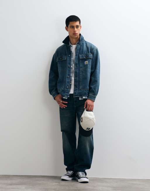 Carhartt WIP Oakland denim shirt jacket in dark blue stonewash , 5 of 5