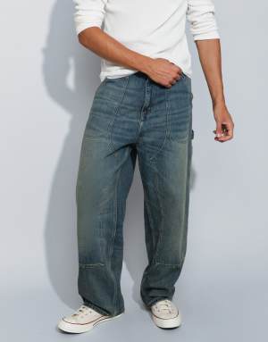 Carhartt WIP Oakland loose straight fit jeans in dark stone wash blue
