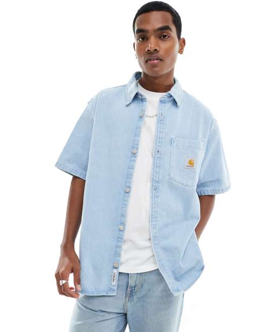 Carhartt WIP ody denim shirt in blue ASOS