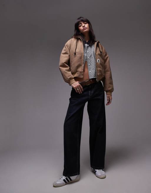 Carhartt WIP – OG Active – Beige jacka med huva och dragkedja