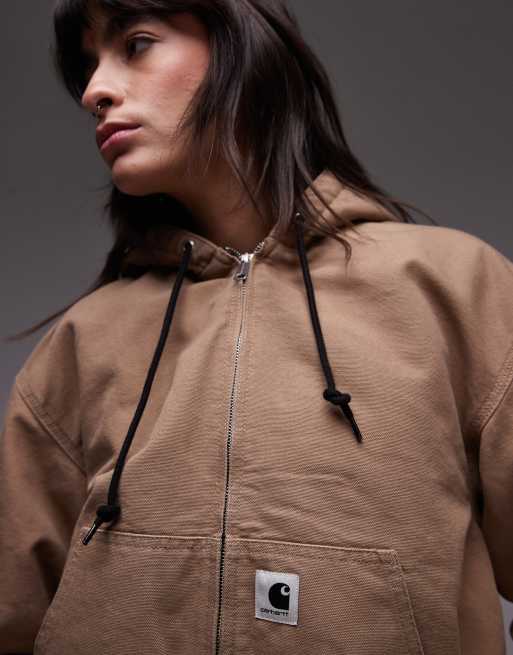 Carhartt WIP – OG Active – Beige jacka med huva och dragkedja