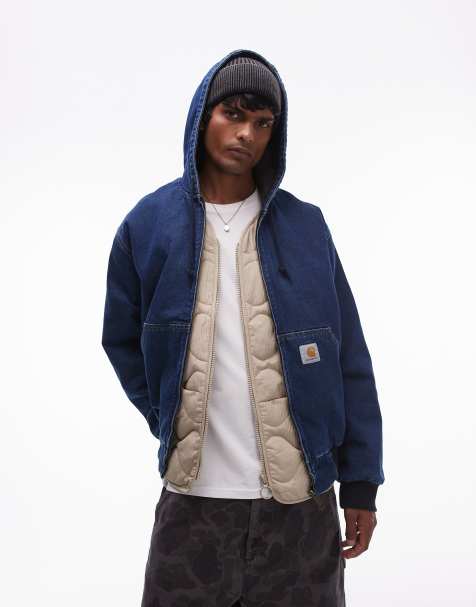 Carhartt WIP – OG Active – Ciemnoniebieska kurtka z kapturem - view 1