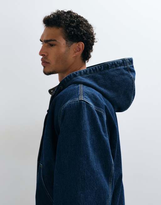 Carhartt WIP OG Active denim shacket i blå stone wash, 5 af 5