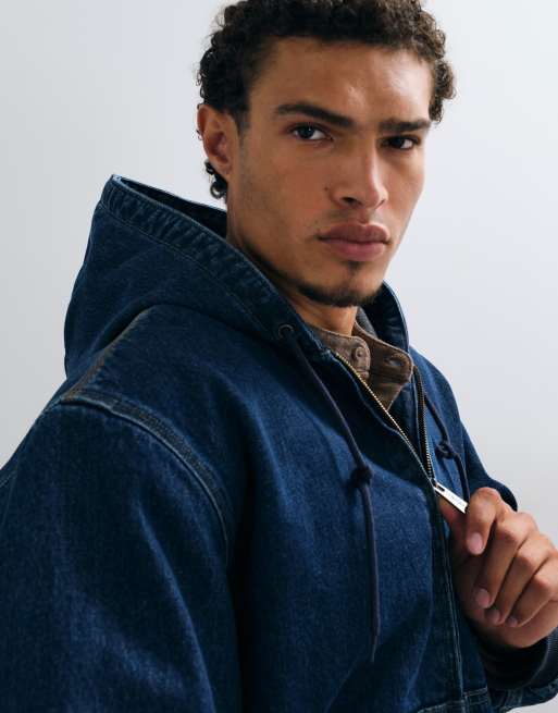 Carhartt WIP OG Active denimowa koszula kurtka w kolorze blue stone wash, 4 z 5