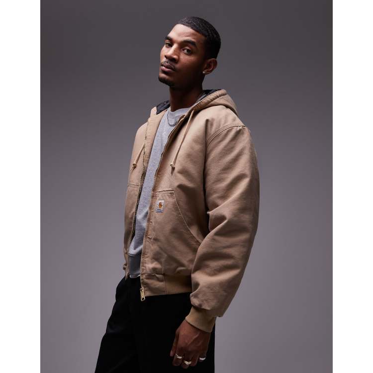 Carhartt WIP OG active hooded jacket in beige | ASOS