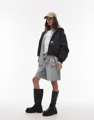 Carhartt ブラック ジップアップジャケット Carhartt カーハート Active Jacket アクティブジャケット USA製