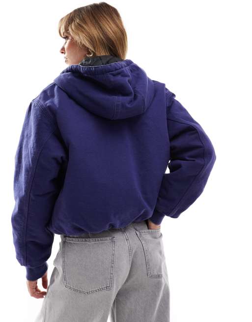 Carhartt WIP OG active hooded zip up jacket in purple | ASOS