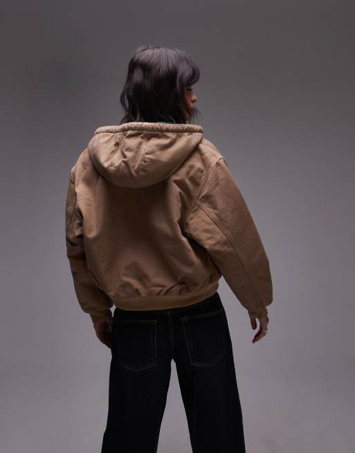 Carhartt WIP – OG Active – Jacke in Beige mit Kapuze und Reißverschluss, 3 von 4