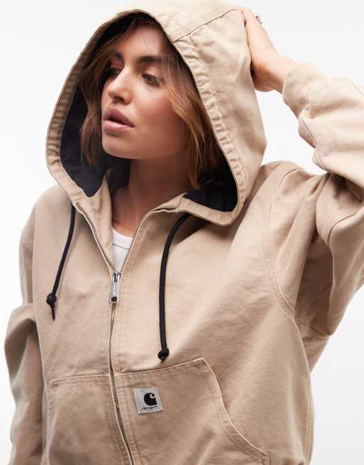Carhartt WIP OG active jacket in dusty brown, 4 of 4