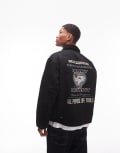 [Carhartt WIP] Carhartt WIP OG Arcan graphic back print jacket in black XS BLACK