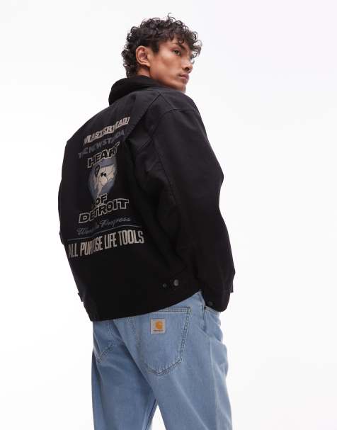 Carhartt WIP - OG Arcan - Sort jakke med grafisk print på ryggen - view 1