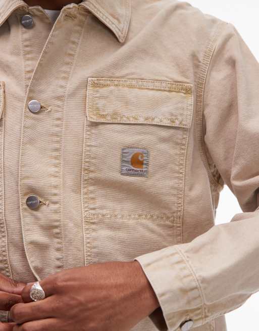 Carhartt WIP – OG Arctic – Brun, krittvättad jacka med ficka, 3 av 5