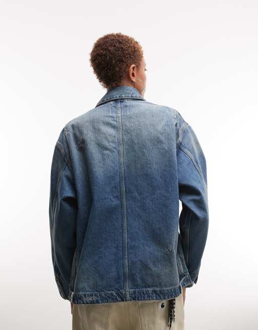 Carhartt WIP OG Arctic denim jacket in blue grind wash, 4 of 4