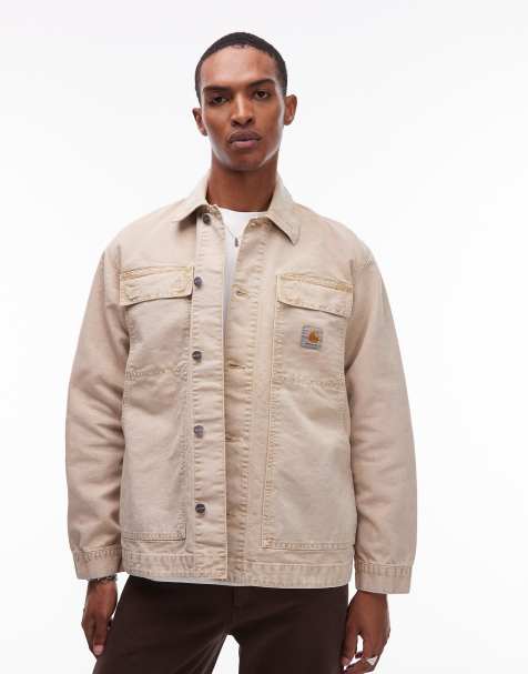 Carhartt WIP - OG Arctic - Lysebrun jakke med kalklignende vask og lommedetalje - view 1