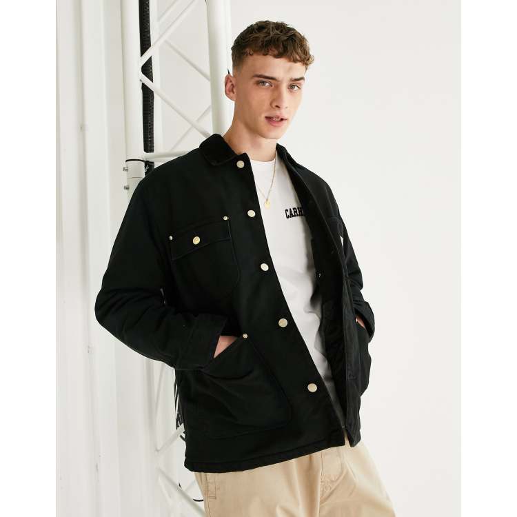 Carhartt WIP OG chore coat in black