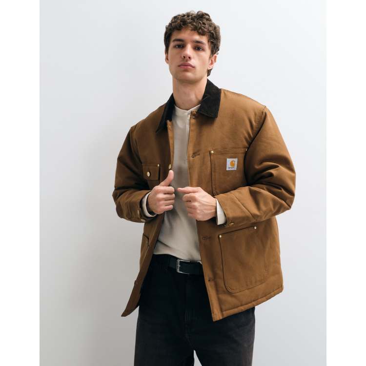 Carhartt WIP OG Chore coat in dusty hamilton brown | ASOS