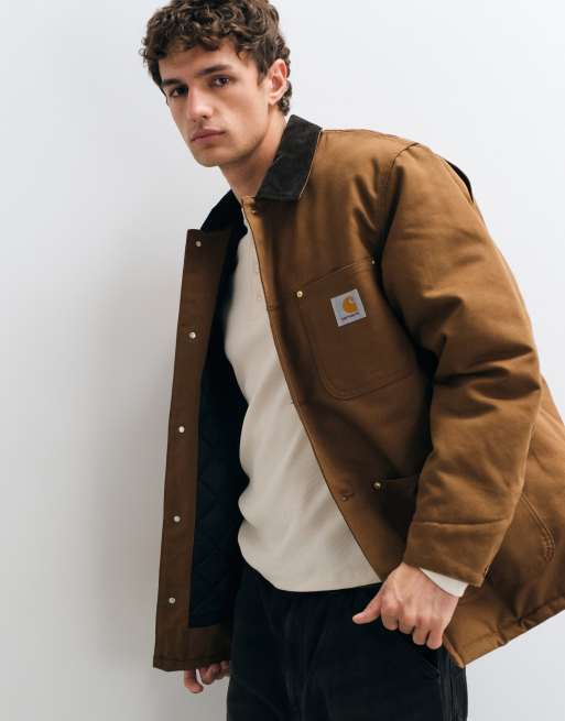 Carhartt WIP OG Chore coat in dusty hamilton brown, 4 of 5