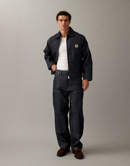Carhartt WIP – OG – Ciemnoniebieski zestaw ze sztywnego jeansu, 3 z 3