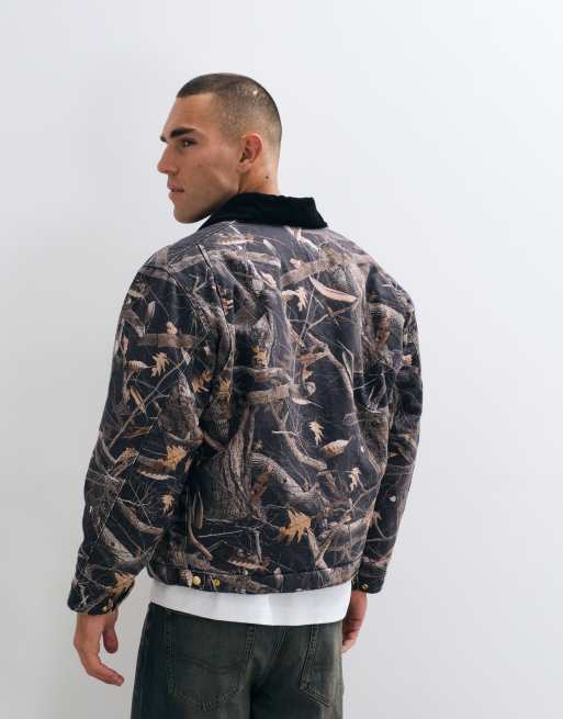 Carhartt WIP OG Detroit jacket in dark camo tree, 4 of 5
