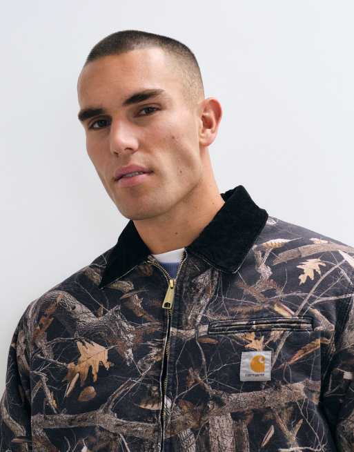 Carhartt WIP OG Detroit jacket in dark camo tree, 5 of 5