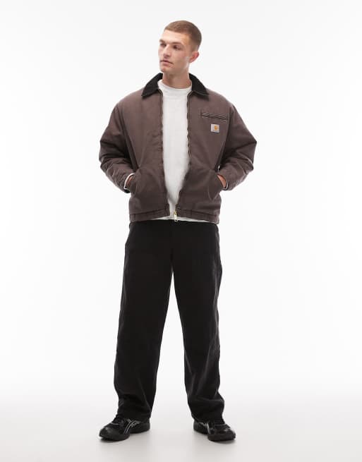 Carhartt WIP OG detroit jacket in washed brown