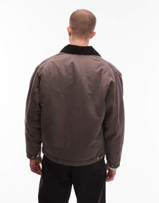 Carhartt WIP OG detroit jacket in washed brown