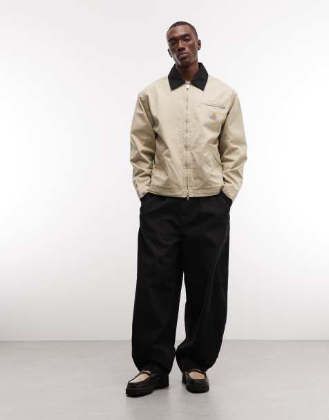 Carhartt WIP OG Detroit jacket with contrast collar in off white - view 1