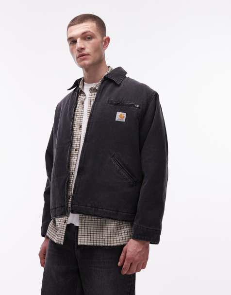 Carhartt WIP – OG Detroit – Kurtka jeansowa w spranym czarnym kolorze z pikowaną podszewką - view 1