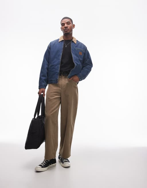 Carhartt WIP – OG Detroit – Niebieska kurtka z efektem sprania, 3 z 4
