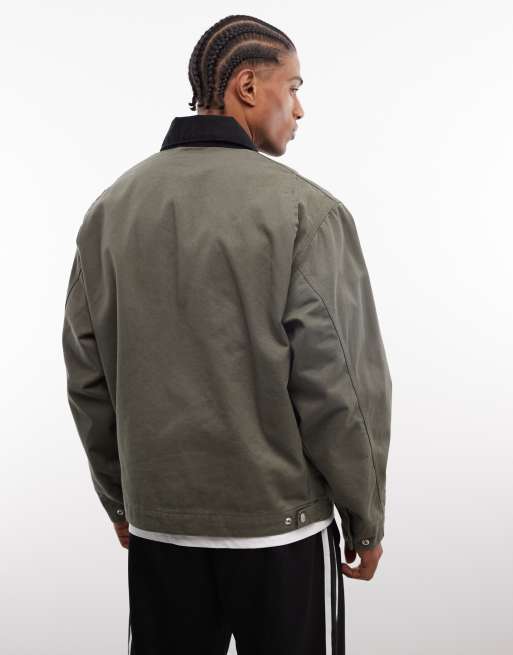 Carhartt WIP - OG Detroit - Veste avec col contrastant - Kaki, 5 de 5