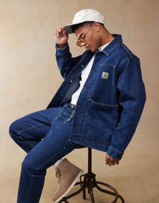 Carhartt Og Double Front Denim Jacket In Blue
