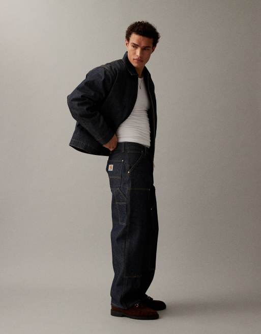 Carhartt WIP - OG Double Knee - Jean d'ensemble rigide coupe ample avec genoux renforcés - Bleu foncé délavé, 2 de 7