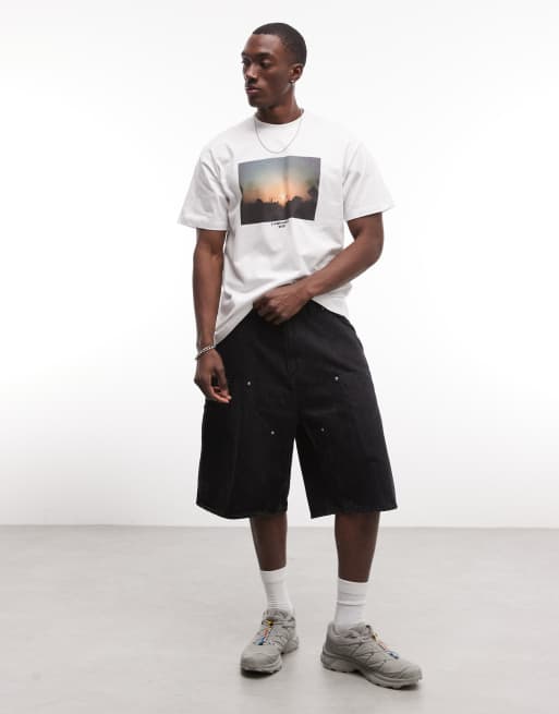Carhartt WIP OG Double Knee loose fit carpenter shorts i mörk ormkamouflage, 4 av 5