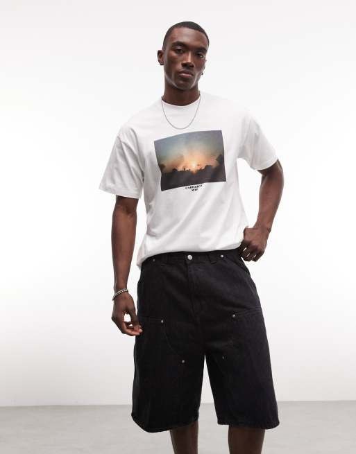 Carhartt WIP OG double knee loose fit carpenter shorts in dark snake camo, 2 of 5