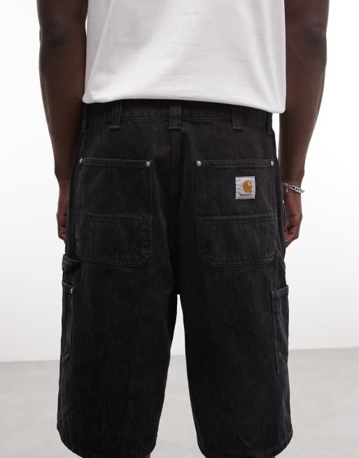 Carhartt WIP OG Double Knee loose fit carpenter shorts in dark