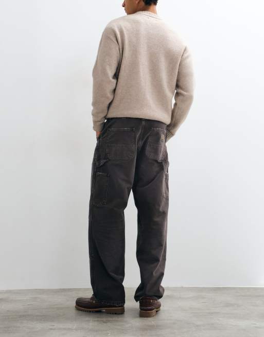 Carhartt WIP OG Double Knee loose fit jeans i tobaksbrun vask, 2 af 5