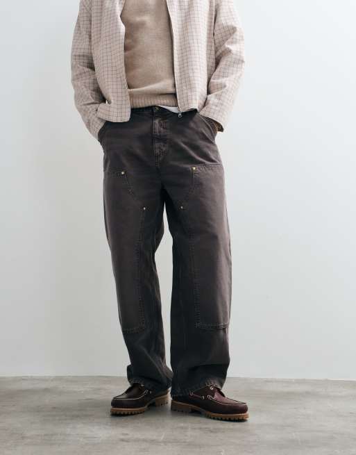 Carhartt WIP OG Double Knee loose fit jeans i tobaksbrun vask, 3 af 5