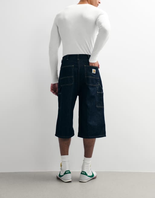 Carhartt WIP OG Double Knee loose fit jorts i blå vask, 5 af 5