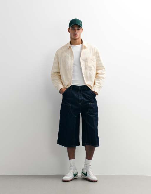 Carhartt WIP OG Double Knee loose fit jorts in blue rinse, 3 of 5