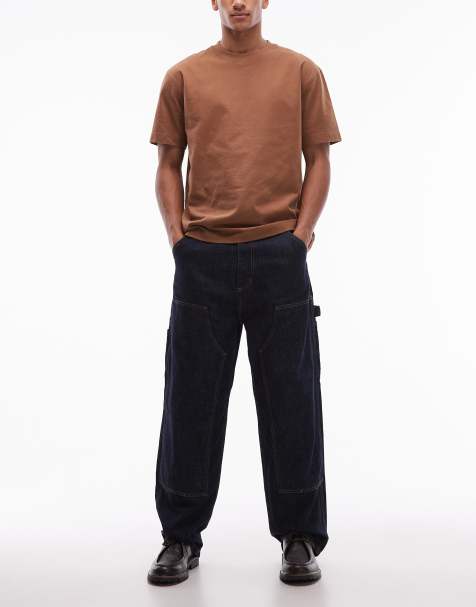 Carhartt WIP OG double knee loose straight fit jeans in dark blue rinse