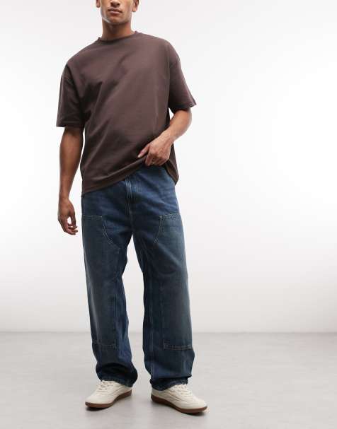 Carhartt WIP OG Double Knee raka jeans i mellanblå tvätt - view 1
