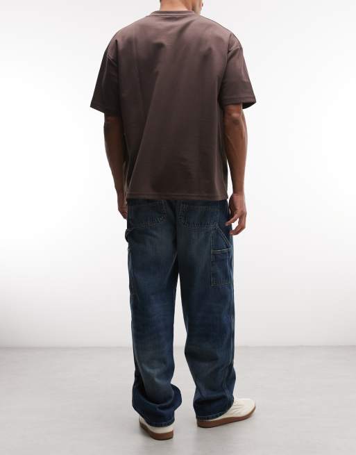 Carhartt WIP OG Double Knee straight fit jeans i mellemvask blå, 2 af 5