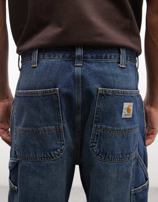 Carhartt WIP OG Double Knee straight fit jeans i mellemvask blå, 4 af 5