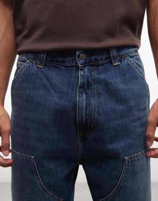 Carhartt WIP OG Double Knee straight fit jeans i mellemvask blå, 5 af 5