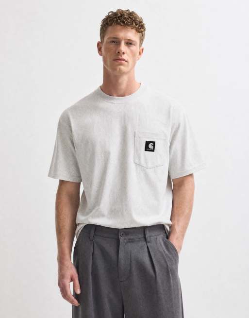 Carhartt WIP OG Loose Pocket T-Shirt in aschgrau meliert, 6 von 10