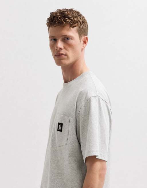 Carhartt WIP OG Loose Pocket T-Shirt in aschgrau meliert, 8 von 10