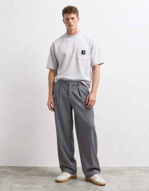 Carhartt WIP OG Loose Pocket t-shirt in ash heather grey, 9 of 10