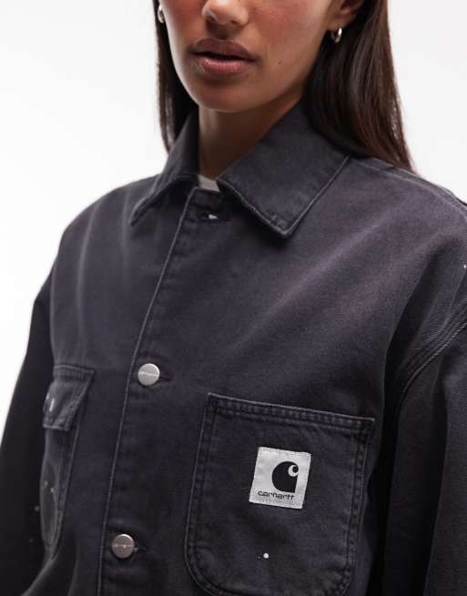 Carhartt WIP - OG Michigan - Chaqueta vaquera con lavado negro y efecto salpicado de pintura (parte de un conjunto), 4 de 4
